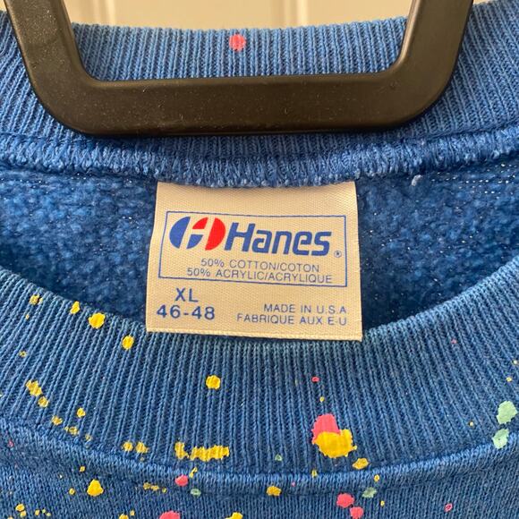 90’s Hanes Artist New York Raglan Sweatshirt Size XL - Picture 6 of 6